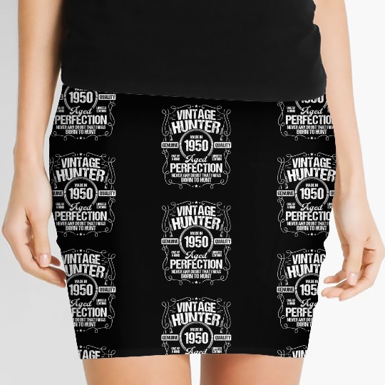 1950 Hunting for Boar Hunter Dog 1950 Year Born Women's Mini Skirts