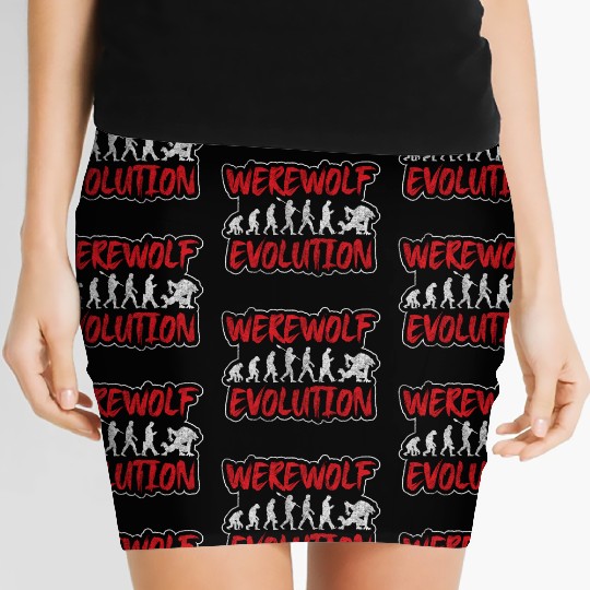 Werewolf Night Animal Game Women's Mini Skirts