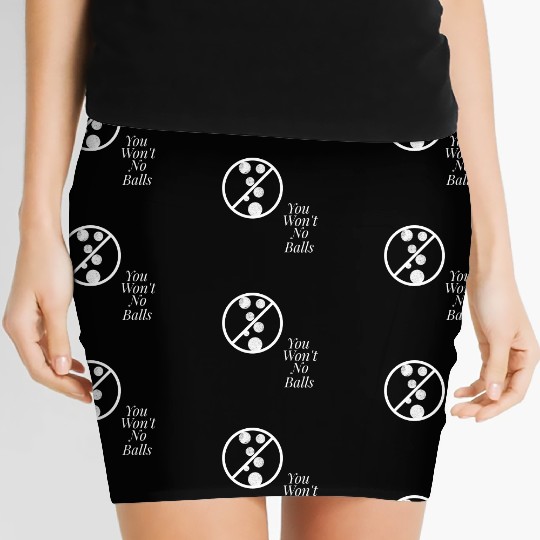 No Balls (White) Women's Mini Skirts