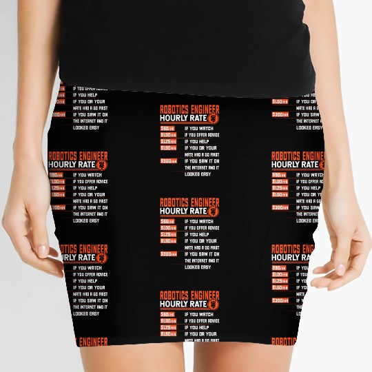 Robotics Engineering Hourly Rate - Funny Robotics Women's Mini Skirts