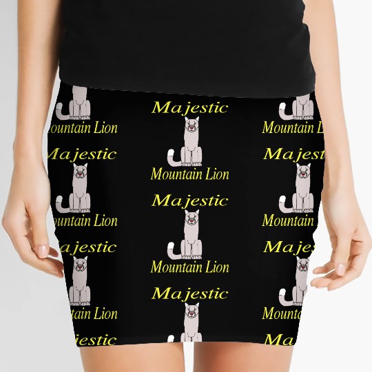 Majestic Mountain Lion DK Women's Mini Skirts