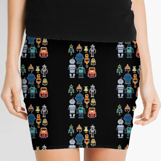 Kids Robot Cool Robotics Boys Robots Women's Mini Skirts