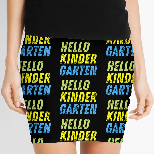 Hello Kindergarten Teacher back to school Women's Mini Skirts