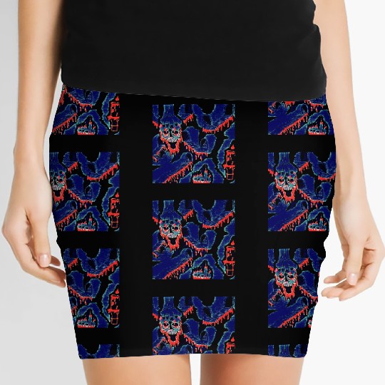 dia de los muertos, Skull Labyrinth, Halloween, Women's Mini Skirts