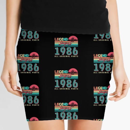 Building Year 1986 In August Women's Mini Skirts
