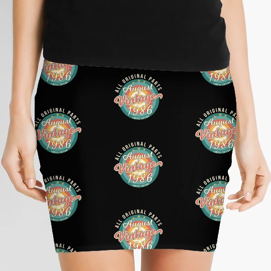 Born In August 1986 Women's Mini Skirts