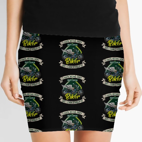Biker Chopper Racing Two-Wheeler Women's Mini Skirts