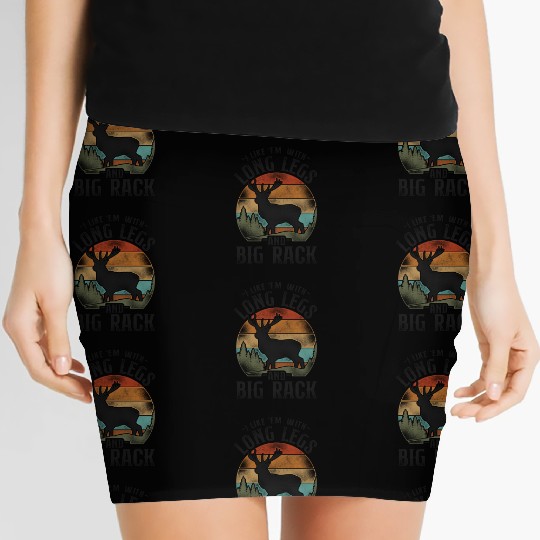 Buck Deer Hunting Hunter Vintage Women's Mini Skirts