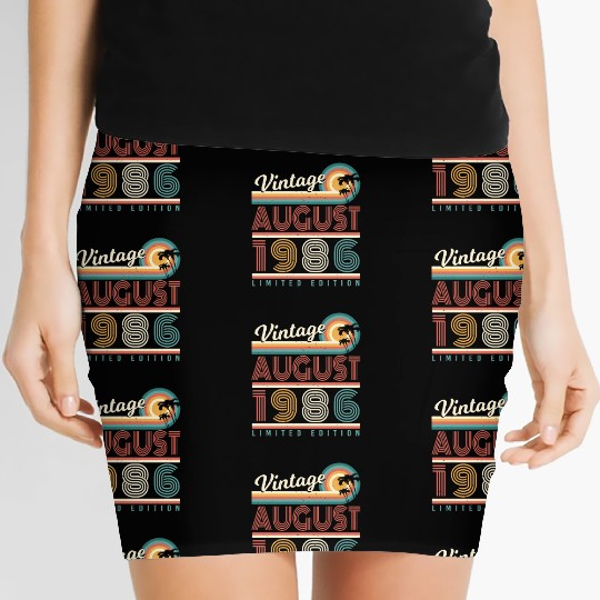 Born In August 1986 Women's Mini Skirts
