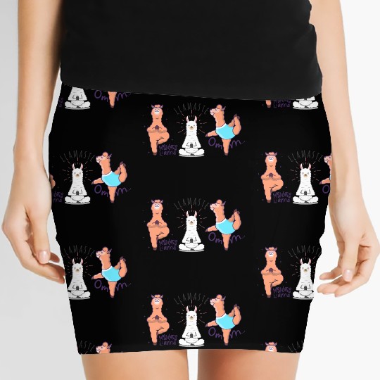 HALF MOON YOGA POSE Women's Mini Skirts