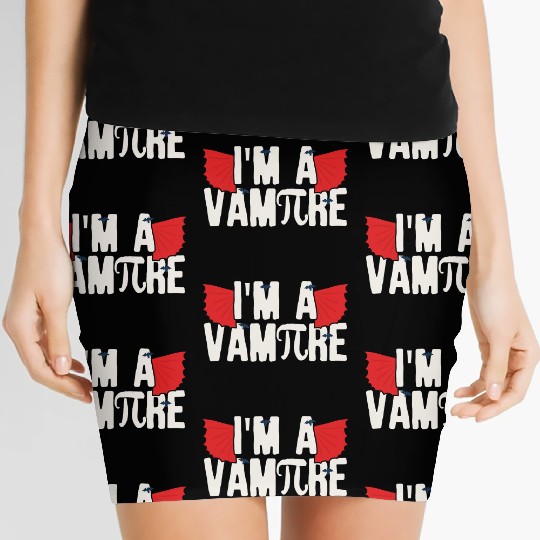 Pi Day I m A Vampire Math Teacher Student Gift Women's Mini Skirts