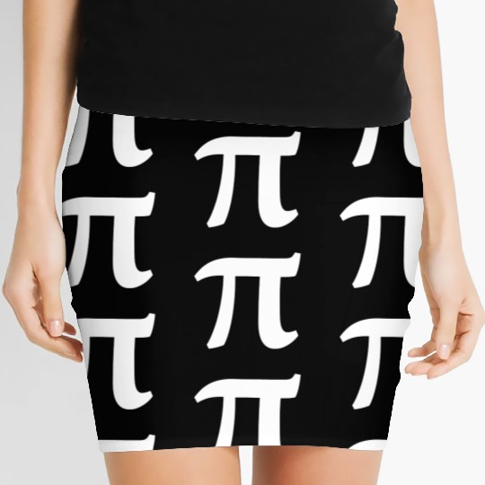 Pi symbol Women's Mini Skirts for Pi day math geek Women's Mini Skirts pi