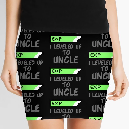 I Leveled Up To Uncle New Uncle Gaming Newborn Women's Mini Skirts
