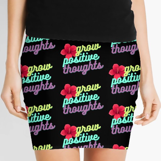 Grow positive Thoughts Women's Mini Skirts