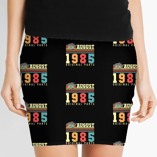 Birthday Greeting For 1985 August Women's Mini Skirts