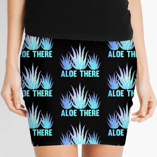 Aloe Vera Pun Plants Succulent Women's Mini Skirts