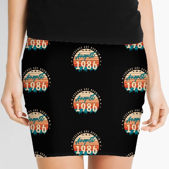 Born In 1986 In August Women's Mini Skirts