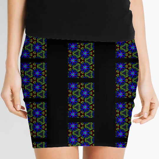 enchanting abstract seamless pattern Women's Mini Skirts