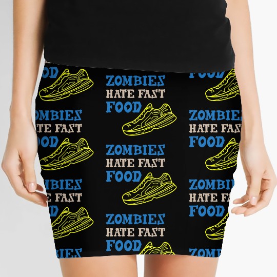 Zombies Hate Fast Food Women's Mini Skirts