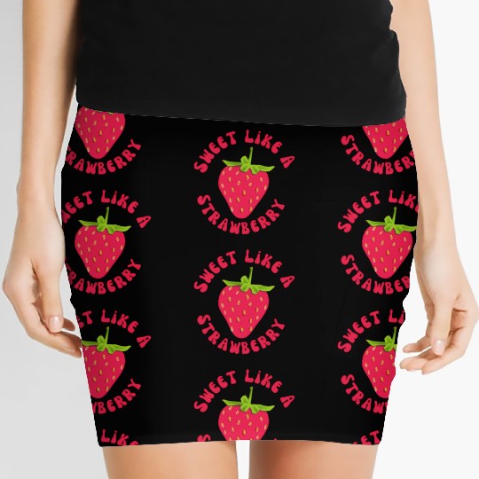 Sweet like A Strawberry Women's Mini Skirts