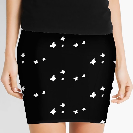 symbols shapes nature butterfly bee animals Women's Mini Skirts