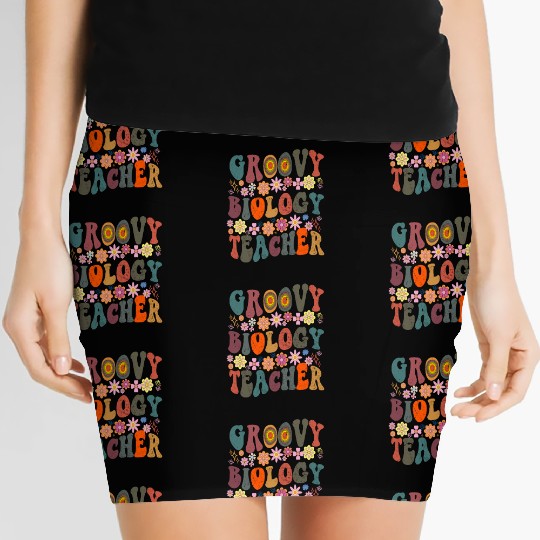 Groovy biology Teacher retro Back To School Women's Mini Skirts