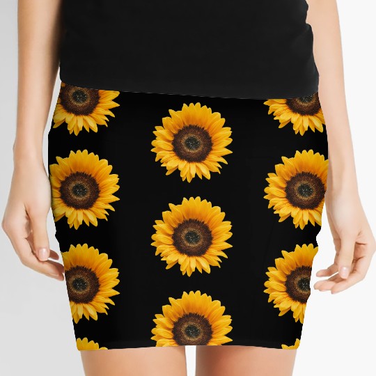 Sunflower Sun Flower Garden Floral Womens Fall Women's Mini Skirts