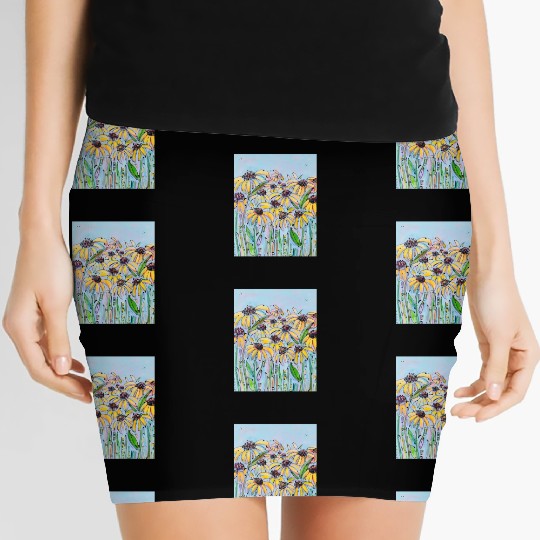 garden flower cool Women's Mini Skirts