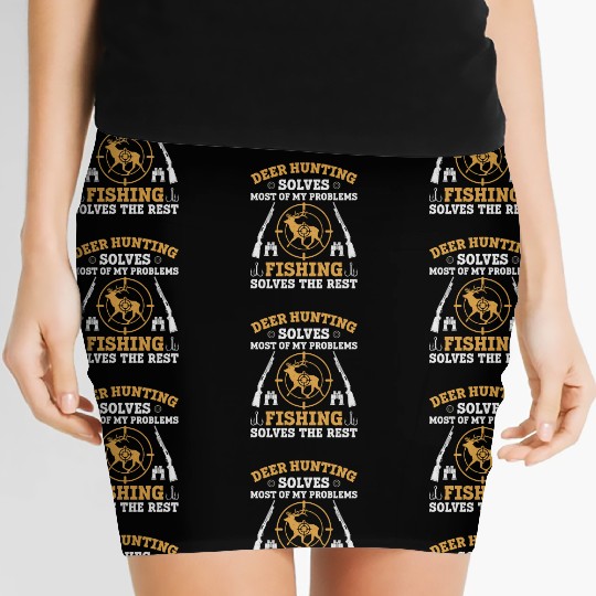 Buck Deer Hunting Hunter Fishing Women's Mini Skirts