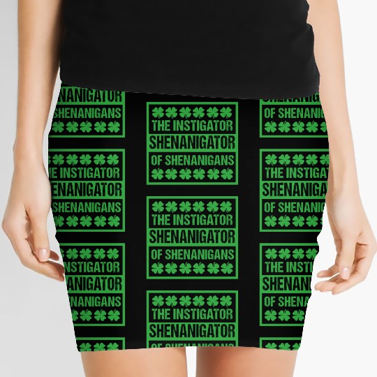 Funny Shenanigans St Patricks Day Shenanigator Women's Mini Skirts