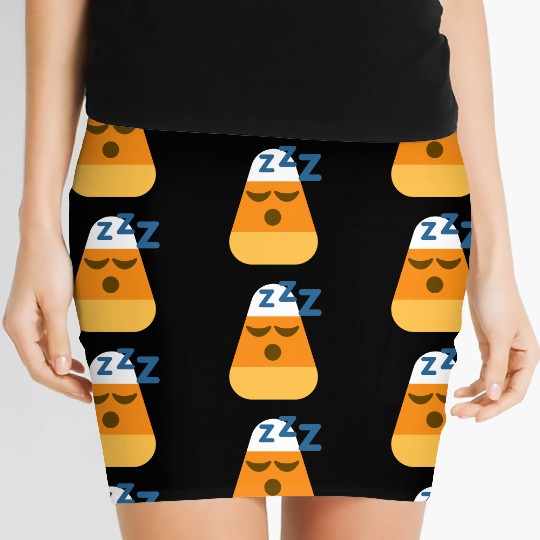 Sleeping Candy Corn Halloween Costume Women's Mini Skirts
