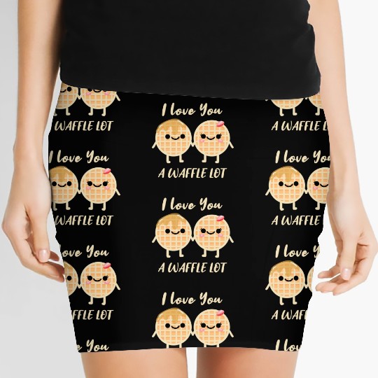 I Love A Waffle Lot For Waffle Lover Women's Mini Skirts