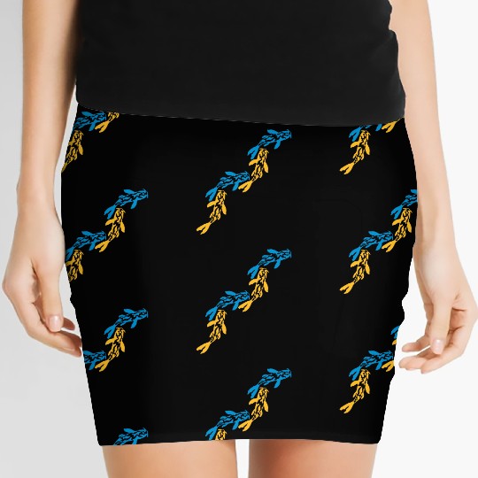 colorful koi fish nishikigoi Women's Mini Skirts