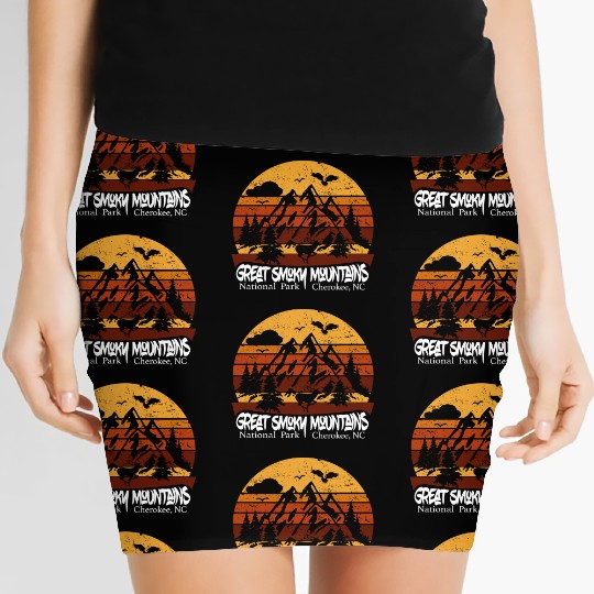 Great Smoky Mountains Cherokee Nc Vintage Souvenir Women's Mini Skirts