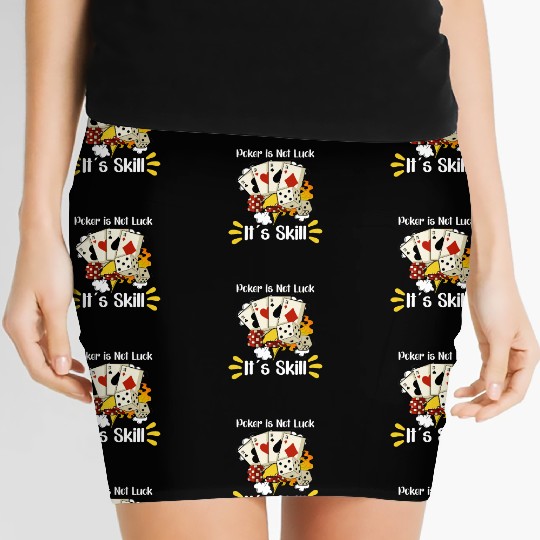 Poker Casino Poker Player Gambling Roulette Gift Women's Mini Skirts
