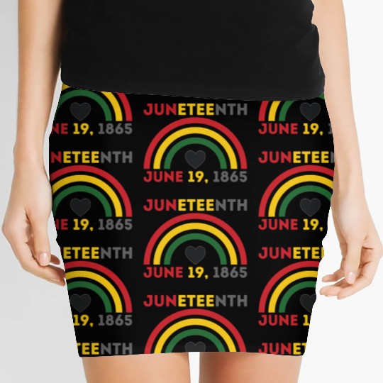 JUNETEENTH June 19th Black African American Day Women's Mini Skirts