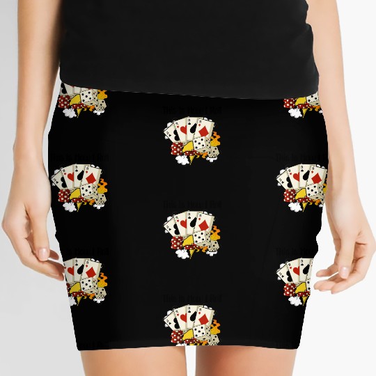 Poker Casino Poker Player Gambling Roulette Gift Women's Mini Skirts