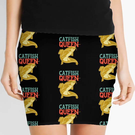 Wels Catfish Design For A Catfish Queen Women's Mini Skirts