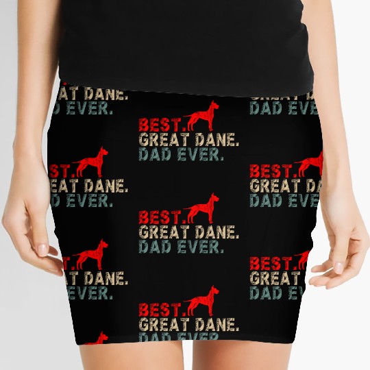 Best Great Dane Dog Dad Ever Vintage Women's Mini Skirts