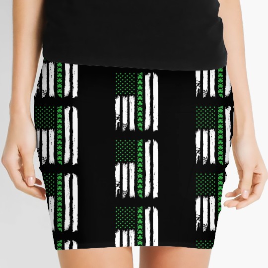 Irish American Flag St Patrick'S Day Women's Mini Skirts