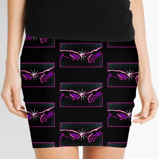 The Creation Of Adam Michelangelo Women's Mini Skirts