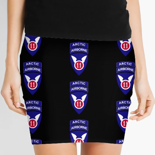 11th Airborne Division w Arctic Tab wo Txt X 300 Women's Mini Skirts
