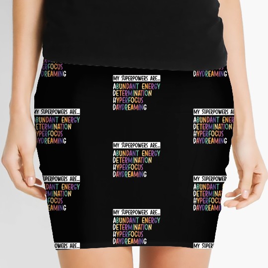 My Superpowers Are ADHD Embrace Neurodiversity Women's Mini Skirts