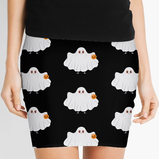 Halloween Trick or Treat with Cartoon Character Women's Mini Skirts