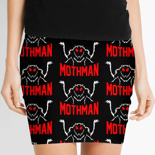 Folklore Monsters Cryptid Goth Mothman Women's Mini Skirts