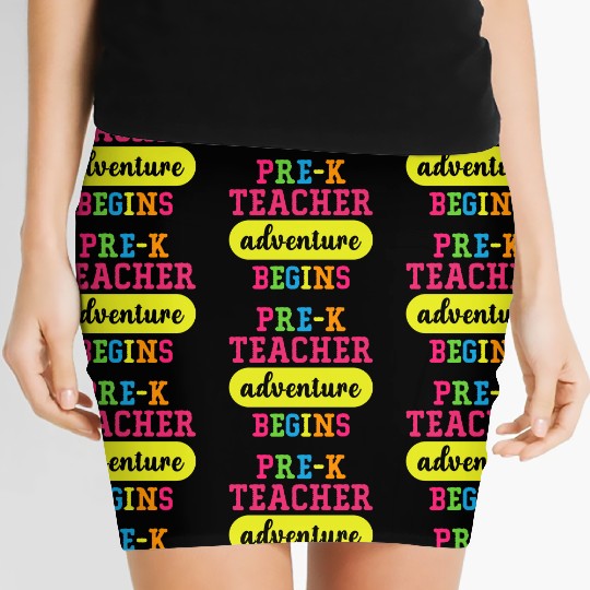 Pre K Teacher Adventure Begins Women's Mini Skirts