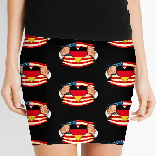 Germans Who Live in America Germany Flag Women's Mini Skirts