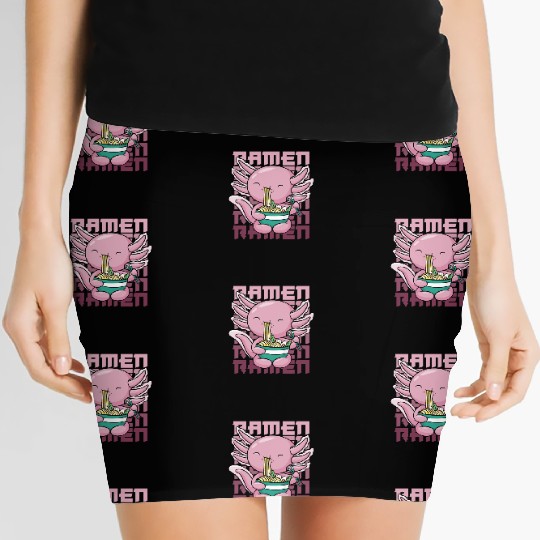 Axolotl Ramen Funny Ramen Lover Gift Women's Mini Skirts