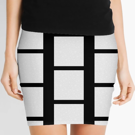 Light Grey Snowflakes Pattern Women's Mini Skirts