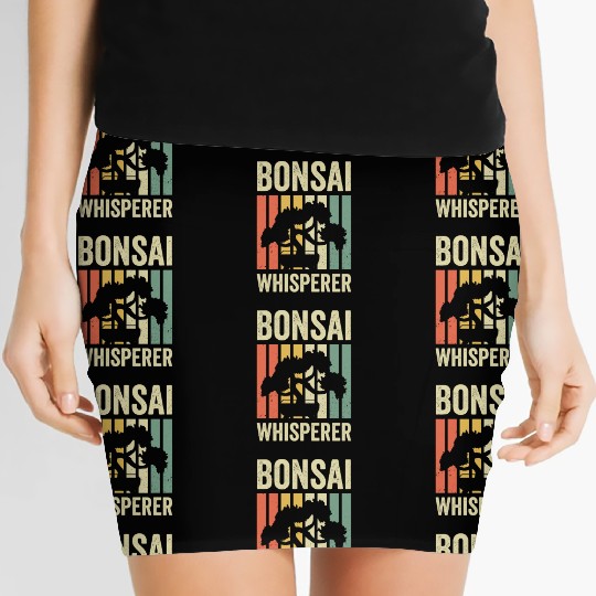 Bonsai Whisperer Retro Vintage Tree Planting Gift Women's Mini Skirts